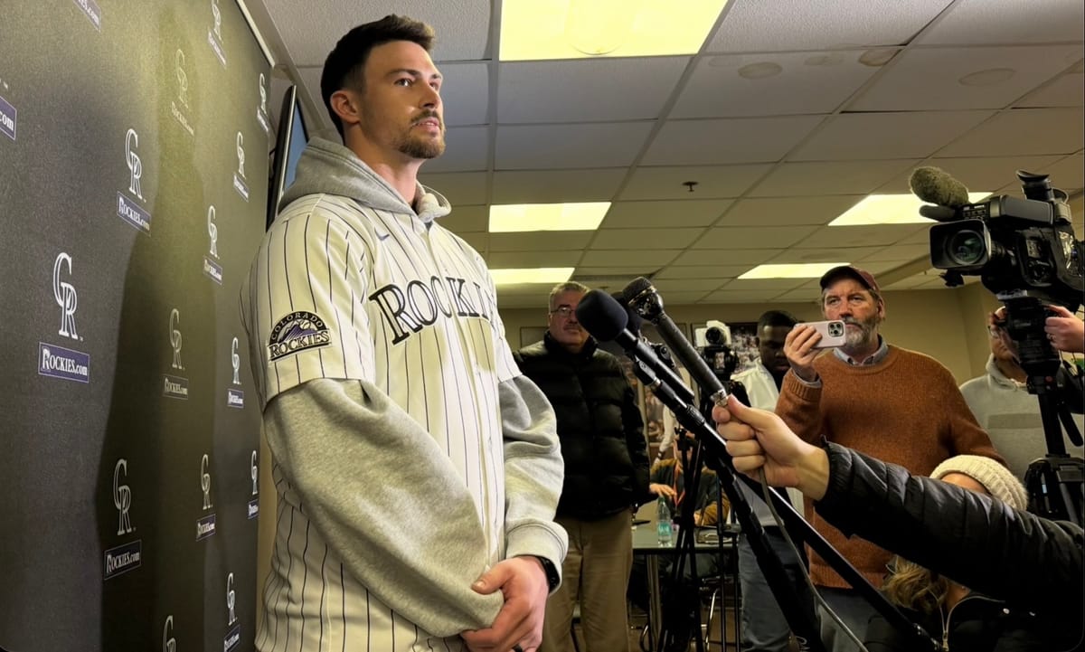 Brenton Doyle answers questions from media.